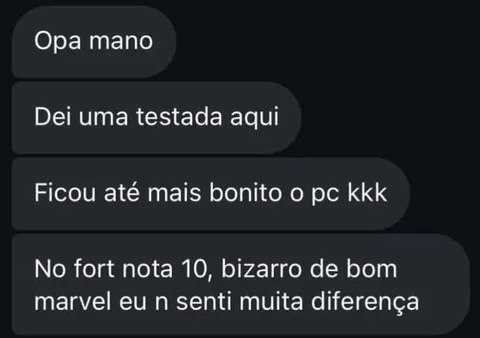 Cliente elogia a melhora no Fortnite