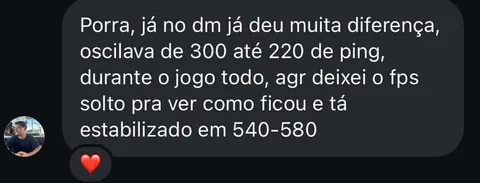 Cliente relata melhora na estabilidade do jogo