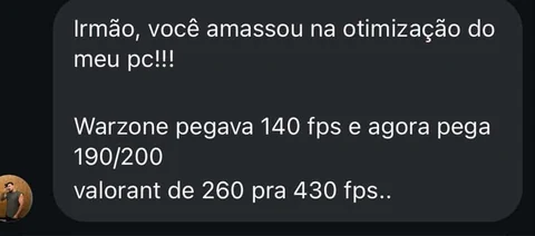 Cliente relata ganho de FPS no Warzone e Valorant